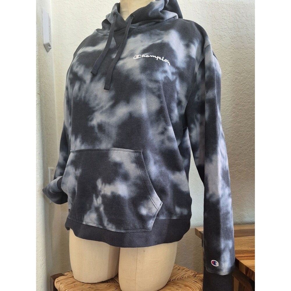 Champion, Tie Dye Hoodied, Kangroo Pocket 60% Cotton Blend Sweatshirt Sz Large